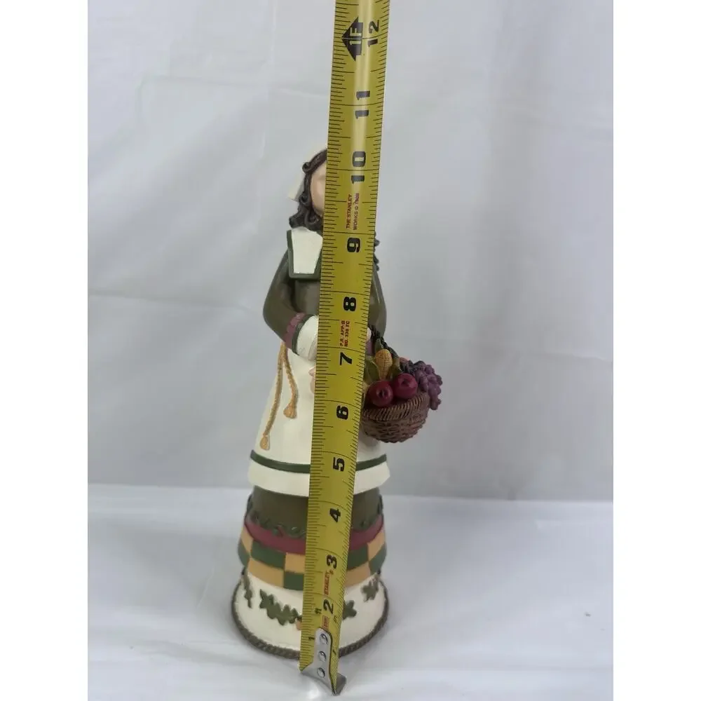 Pilgrim Figurine Folk Art Primitive Thanksgiving Fall Decor Pilgrimess